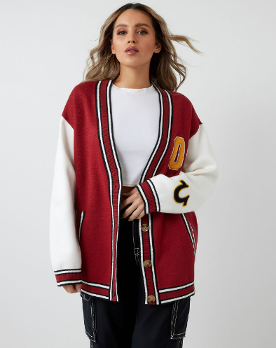 Varsity Sweater Cardigan